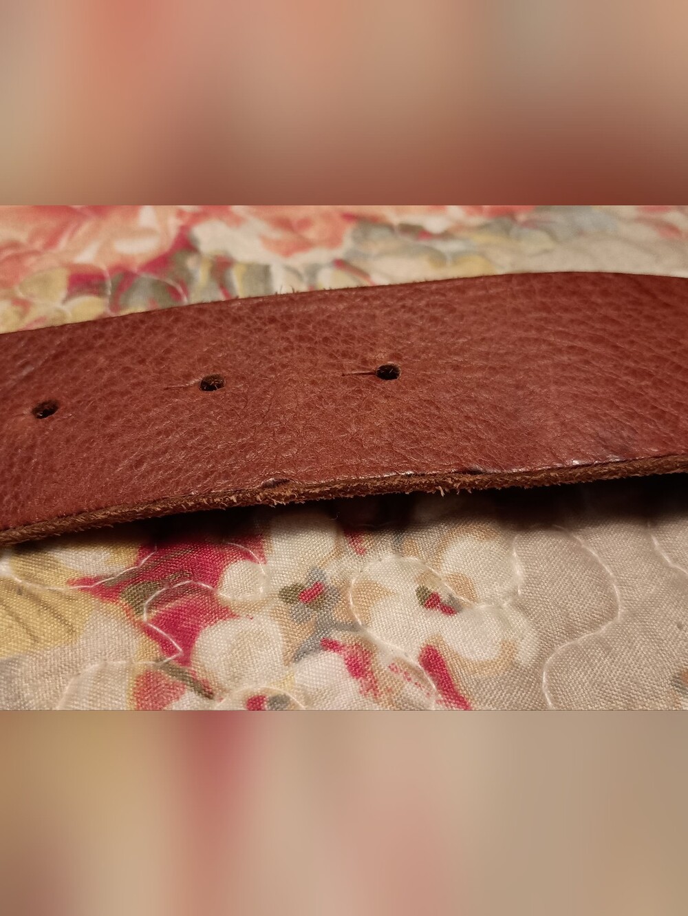 Women's Brown Leather Belt with Decorative Oval Buckle -XL - Picture 6 of 6
